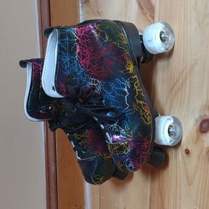 Rainbow Lightning Flash Roller Skates